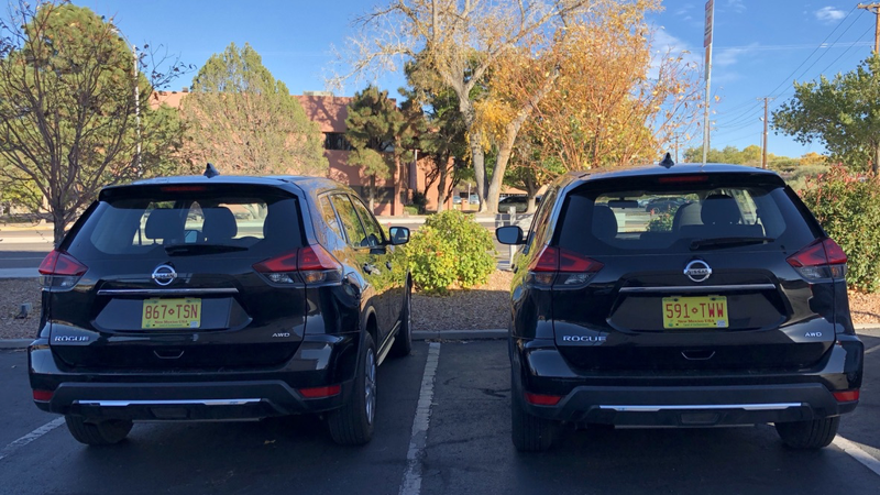 Saw another rental Rogue identical to mine so I had to park next to it. As an aside, the Nissan Rogue is easily the worst car I’ve driven in the last seven years.